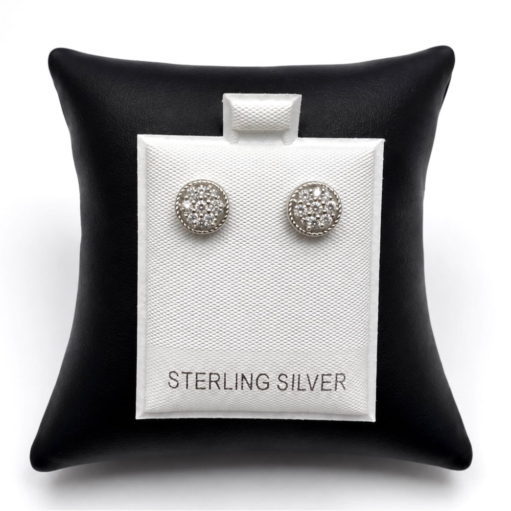 925 Sterling Silver Small Round Stud Earrings 0.40CTW MOISSANITE
